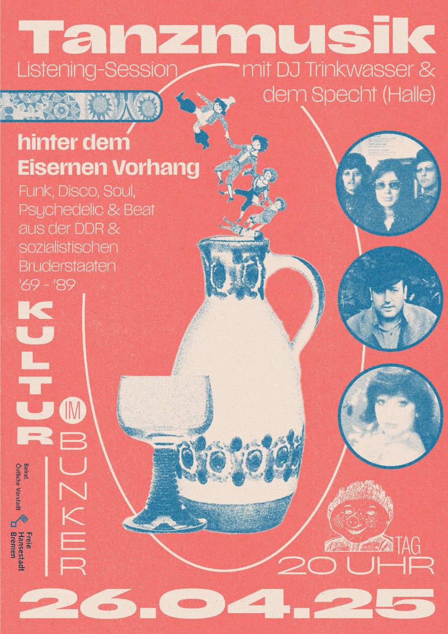 26.04.2025  Listening-Session „Tanzmusik hinter dem Eisernen Vorhang“ mit DJ Trinkwasser & dem Specht