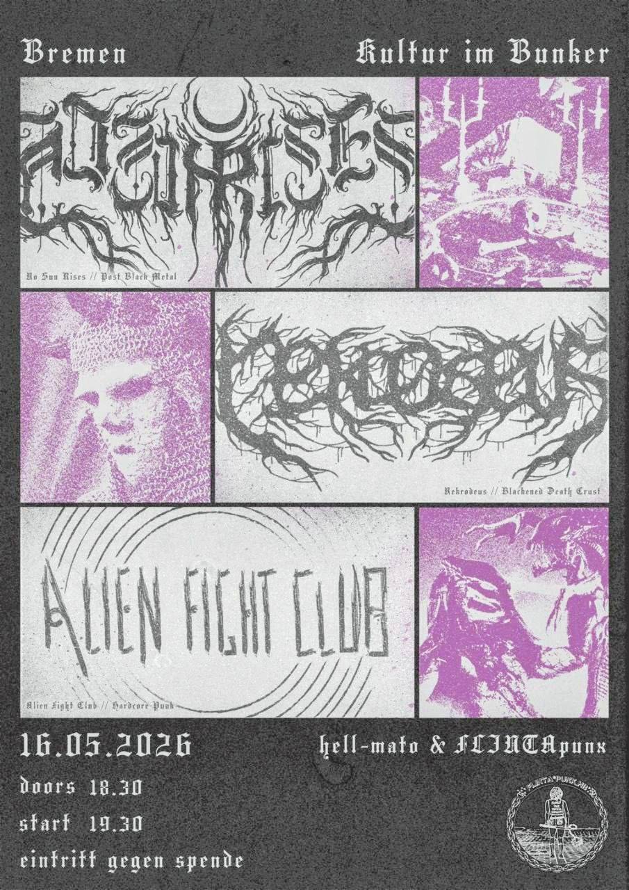 16.05.2026NoSunRises + Nekrodeus + Alien Fight Club